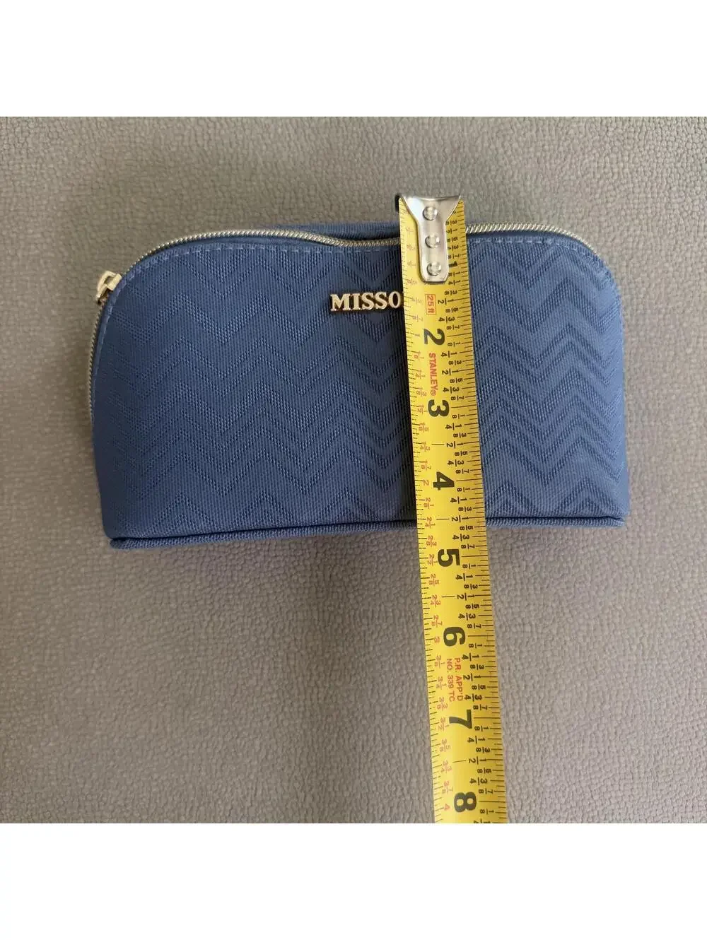 Missoni x Delta Blue Chevron Zip Cosmetic Pouch